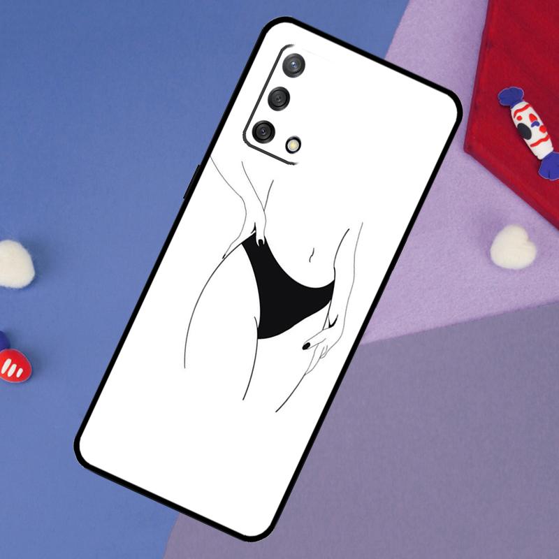 Женский Body Line Art Чехол Для Oppo A60 A80 A40 A6 A5 Pro A15 A16 A17 A57 A94 A74 A54 A76 A96 A18 A38 A58 A78 A98
