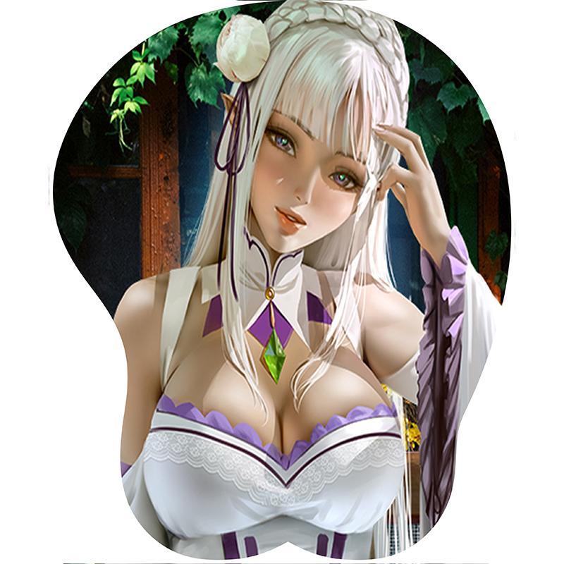 Аниме сексуальный коврик для мыши ilicone 3D коврик для мыши с грудью силиконовый коврик для запястья аниме коврик для мыши нагрудная мышь ручной ПК офисный комикс коврики для мыши