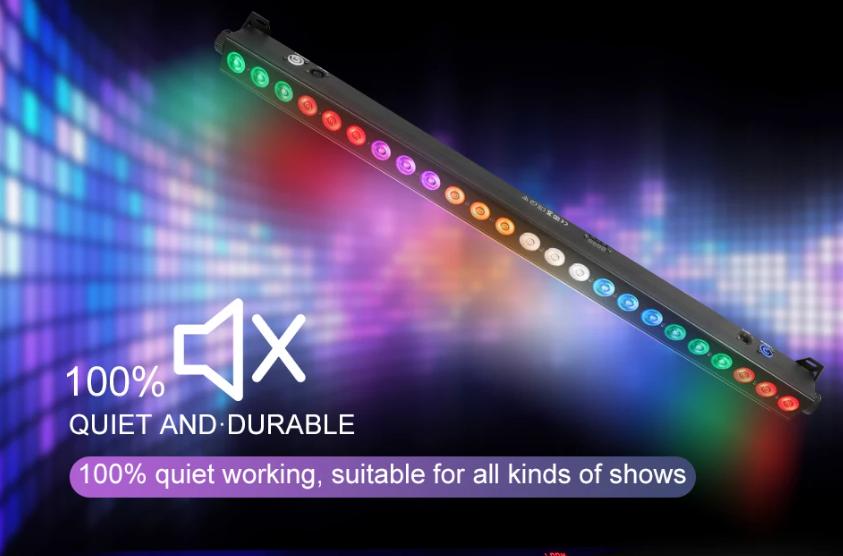 24x12W RGBWAUV 6-in-1 LED Wall Washer, DMX512 Stage Light with 25° Beam Angle for DJ Disco Events