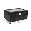 Jewelry Storage Box 12 Slots Watch Box Double Layers Jewelry Box for Bracelet Necklace and Other
