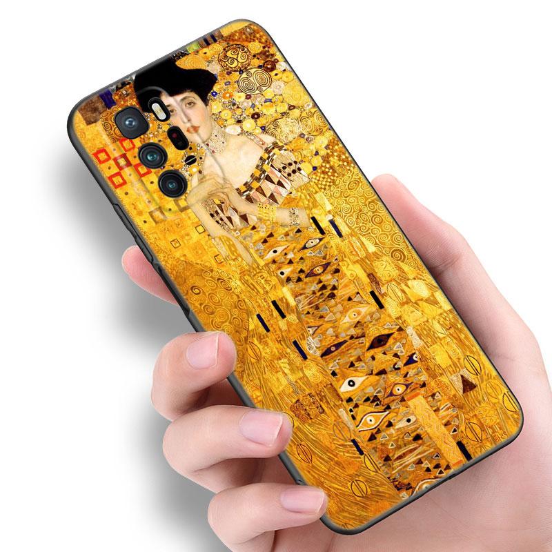 Черный силиконовый чехол для телефона Art Gustav Klimt для Xiaomi POCO X3 X4 NFC F5 M3 M4 M6 X5 X6 Pro F3 F4 GT 5G C55 C65 M5