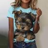 New Kawaii Cartoon Dog Print T-shirt  For Women Plus Size Top Women's Trending Clothing Fashion Short Sleeve Shirt Crew Top