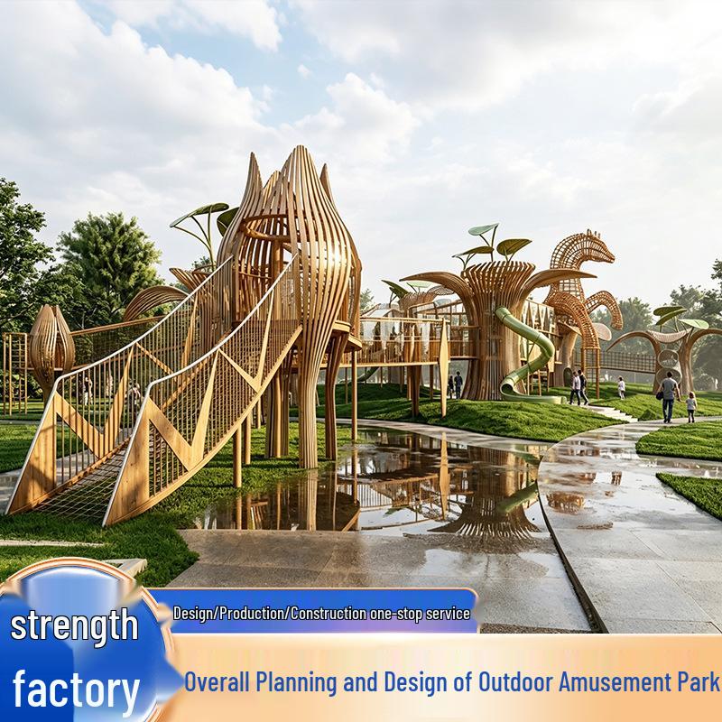 Eco-Friendly Amusement Park Stainless Steel Slide for Cultural Tourism and Parent-Child Adventures
