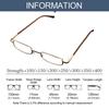 Elegant Eye Protection Reading Glasses Ultralight Metal Square Eyeglasses Presbyopic Eyewear For Men Women