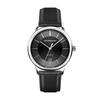 Emporio Armani Swiss Made Automatic Black Leather Watch