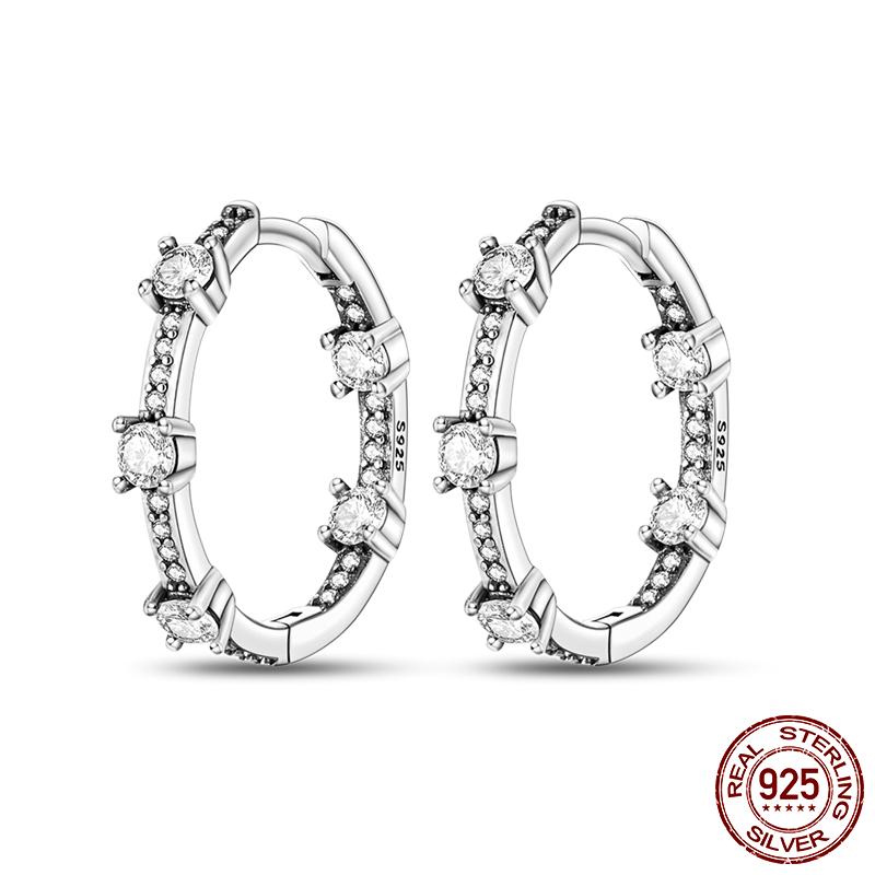 Трендовые новые фиолетовые серьги-кольца в форме буквы U с цирконием серебряного цвета, роскошные серьги для женщин, девушек, женские ювелирные изделия, аксессуары