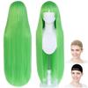 CaseEden Cosplay Wig, Premium Long, 100cm, Heat Resistant, Light Green, WIG6025