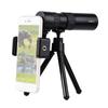 10X-300X Mini Monocular Telescope BAK4 Prisms Life Water-resistant with Phone Holder Mini Tripod