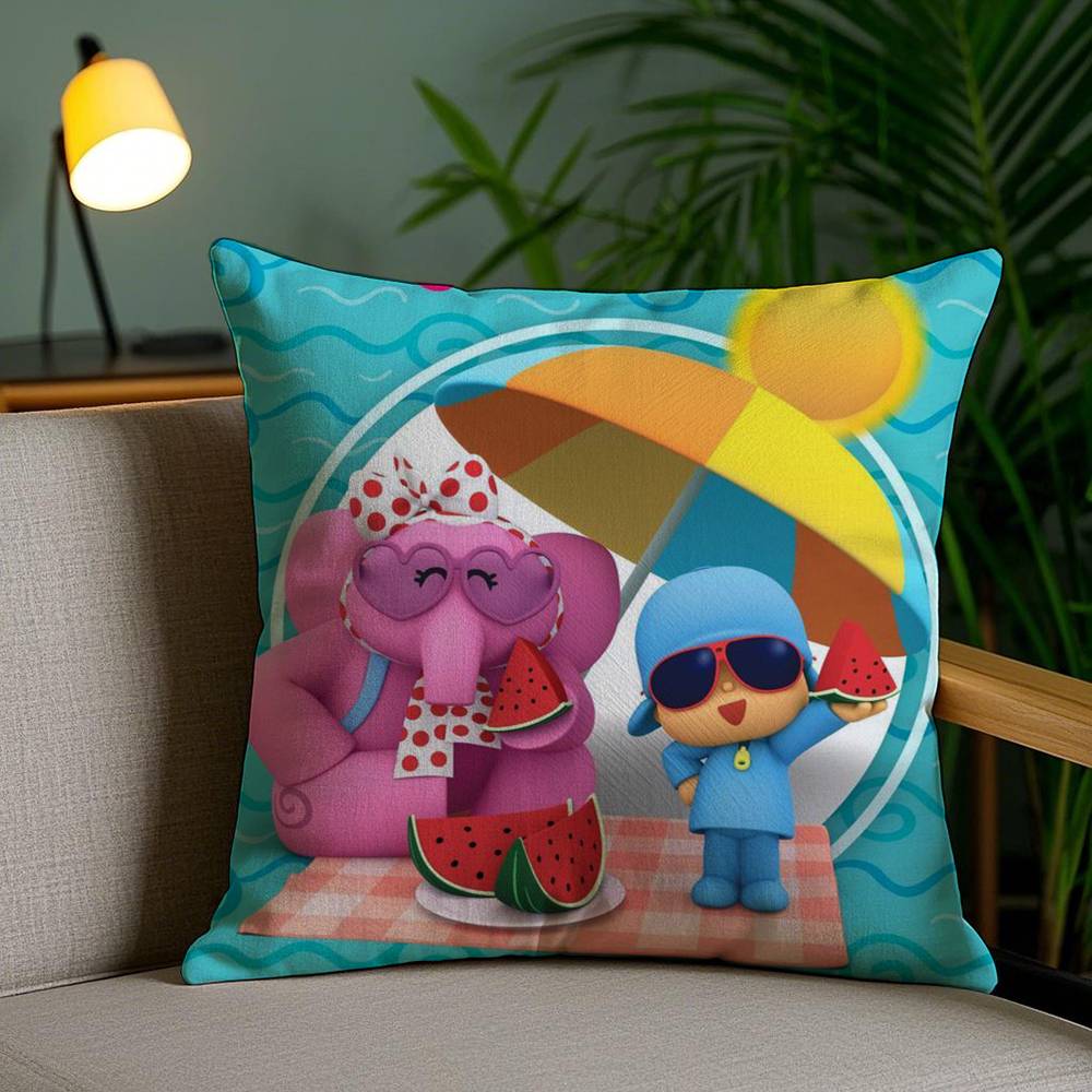 Мультяшная Милая Наволочка P-Pocoyo Диван Короткий Плюш Двусторонняя HD Печать Комната Домашний Офис Подарок Чехол для Подушки