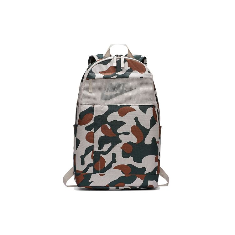 Nike Large Capacity High School Student Sports Zipper Backpack Unisex Backpack Camouflage BA6021-008