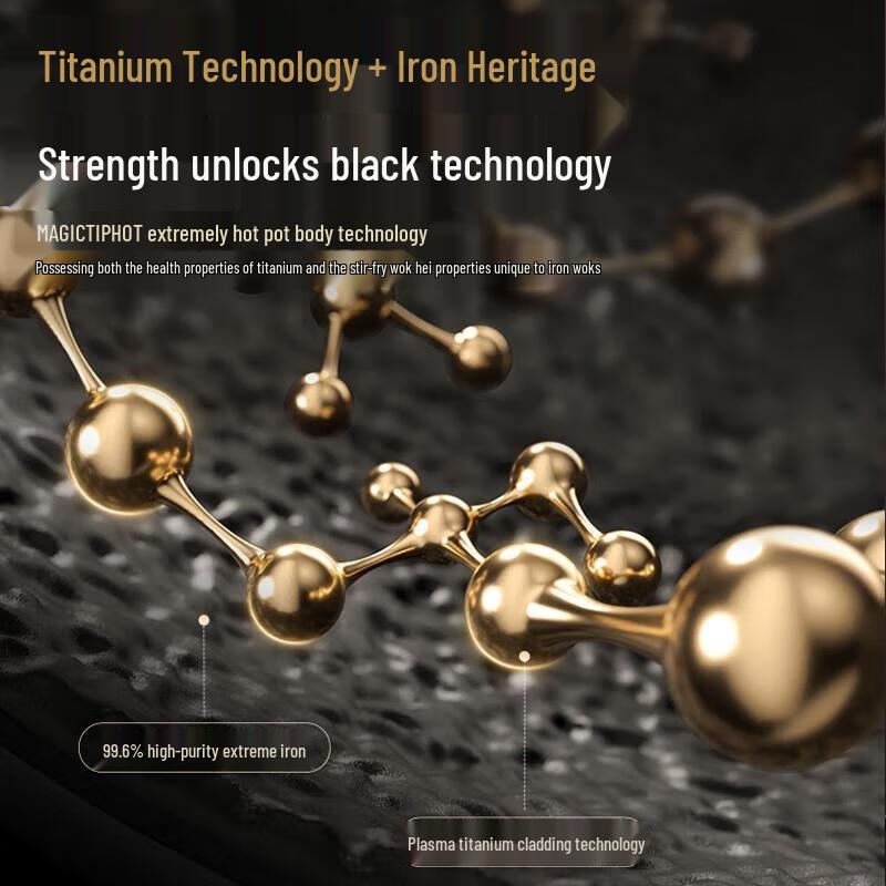 ASD Титановая антипригарная улучшенная чугунная вок