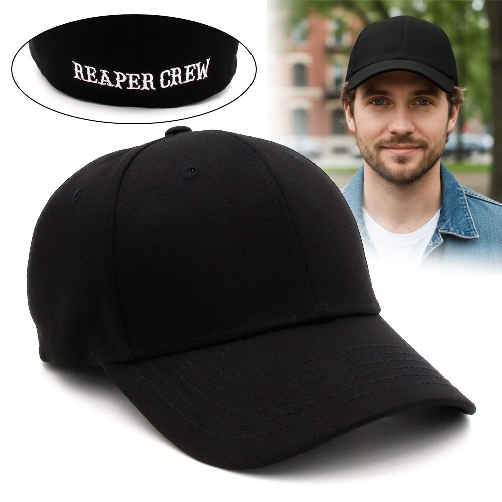 Модная бейсболка с вышивкой букв 'Reaper Crew' из хлопка, повседневная кепка с козырьком, удобная кепка в стиле хип-хоп, для женщин и мужчин