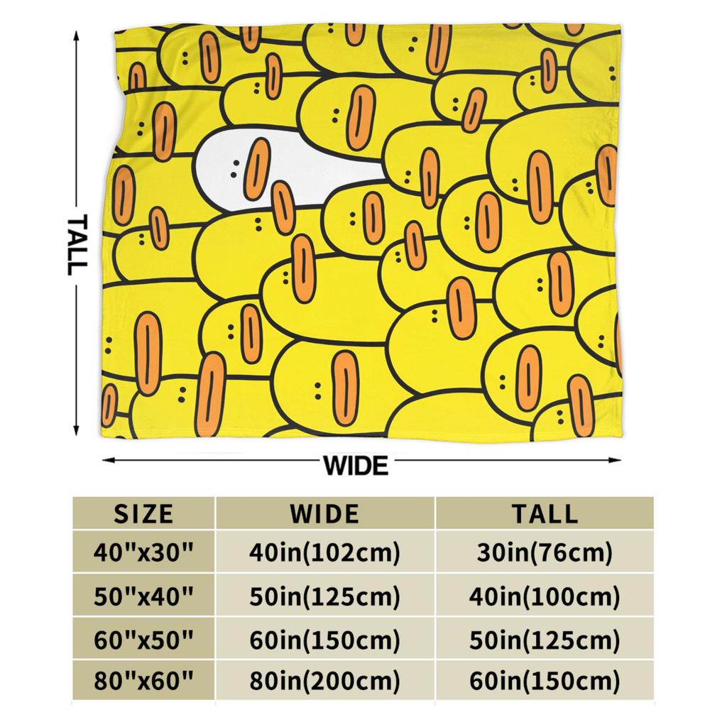 Cute Cartoon Duck Blanket Super Soft Fashion Plush Throw Blanket For Children Couch Bed Flannel Bedspread Bed Cover