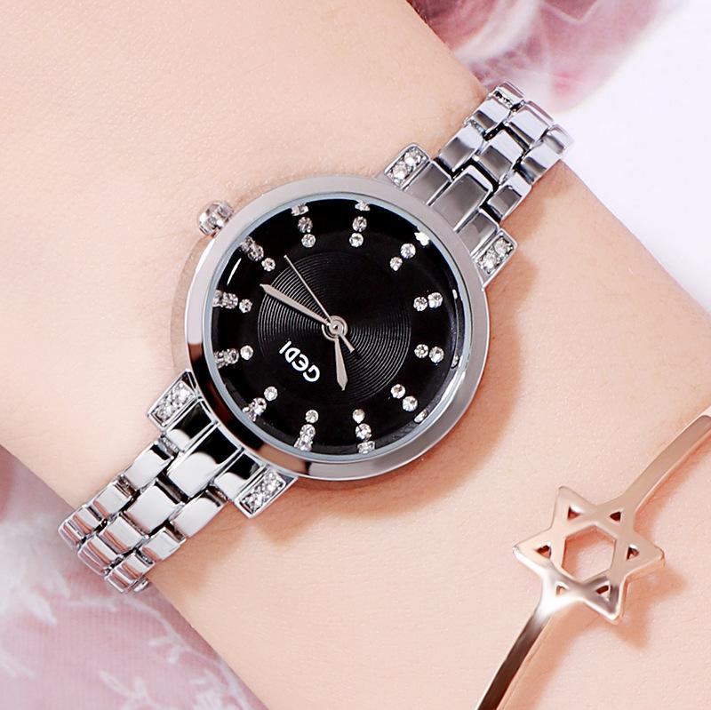 Korean Fashion Women'S Watch, Casual Trend Waterproof Women'S Watch, Diamond-Encrusted Literal Trend Versatile Women'S Watch
