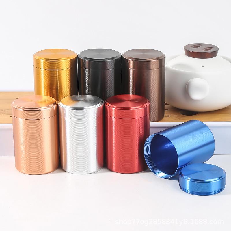 Mini Airtight Smell Proof Container Quality Stainless Steel Tea Cans Herb Stash Jar Tea Coffee Storage Box Tea Caddies Box