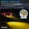 2Pcs Motorcycle LED Spotlight Long Focus Dual Lens High Brightness Off Road IP68 Waterproof Strobe Light