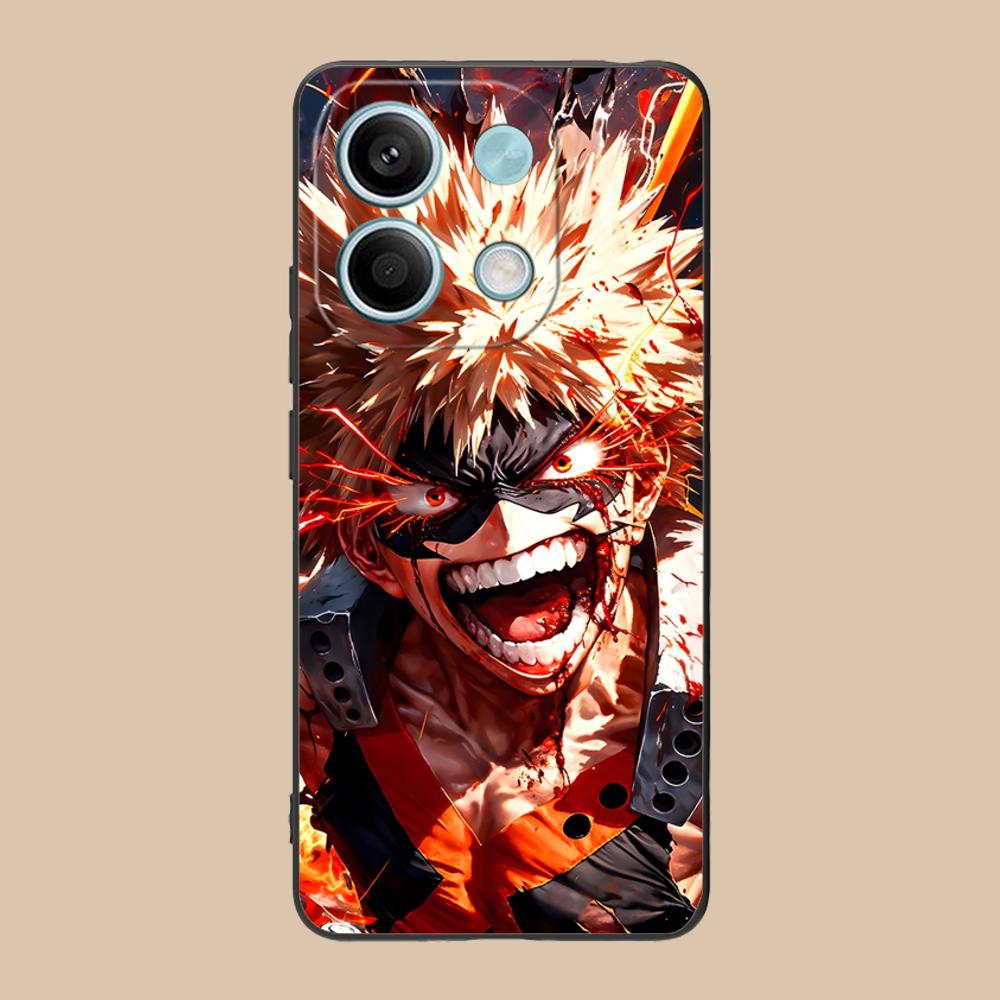 MHA Bakugo Mobile Phone Case for POCO F7 F6 F5 F4 F3 F2 Pro GT C75 C71 C65 C61 C40 Pro Ultra Colorful Printing Cover Smartphone