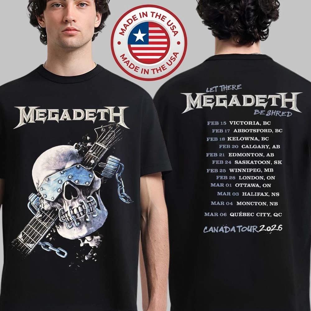 Megadeth Канада 2026 Тур Мерч Vic Да Будет Шред Унисекс Футболка