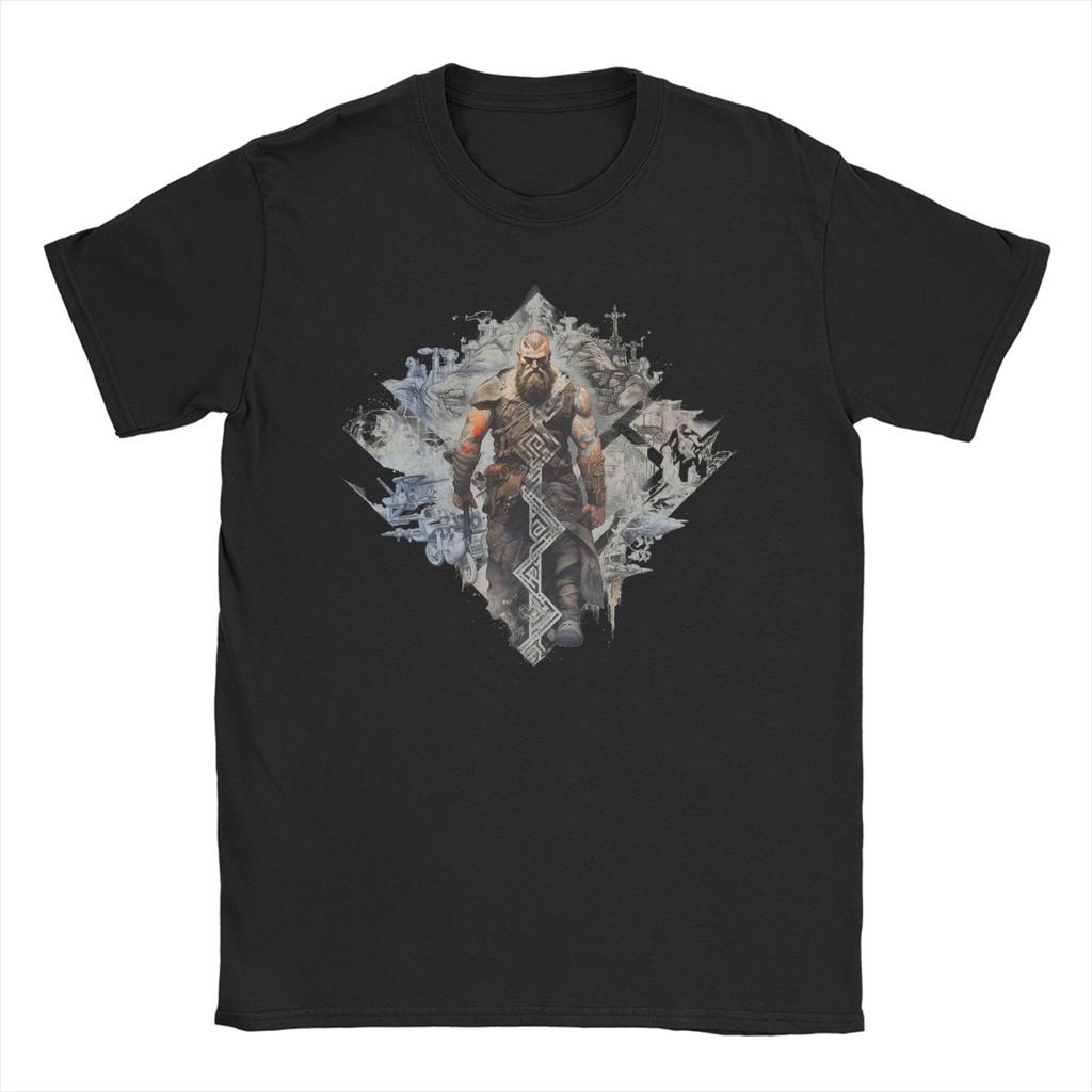 Unisex Womens Gaming Kratos God of War T Shirt Cotton Clothes Crazy Short Sleeve Round Collar Tee Shirt 4XL 5XL 6XL TShirt