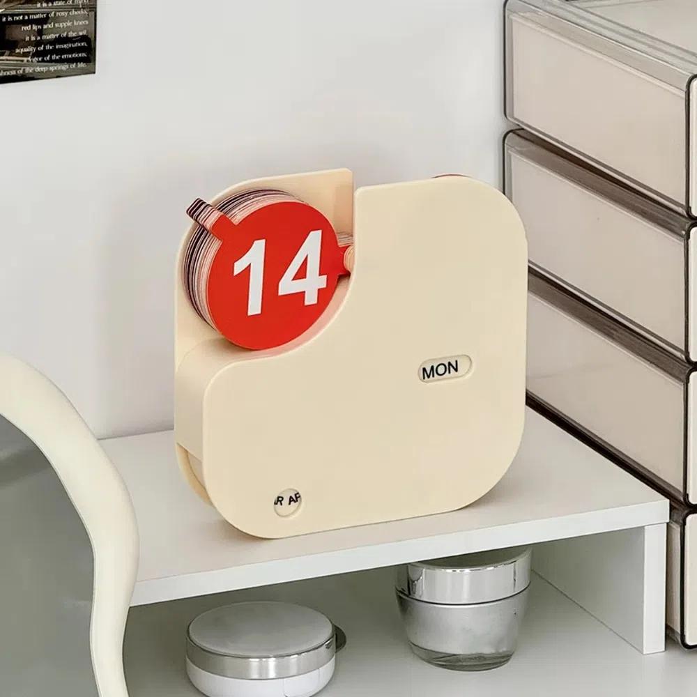 Mini Perpetual Calendar Flip Kitchen Desk Decor Classic Desk Calendar Home and Office Use