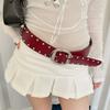 Gothic Wide Women's Belt Designer Dress Jeans Belt Vintage Rivet Waist Belt  Streetwear