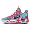 KD Trey 5 IX Амортизирующие Нескользящие Износостойкие Дышащие Средние Баскетбольные Кроссовки Унисекс Синие Розовые CW3402-011(Команда628-)
