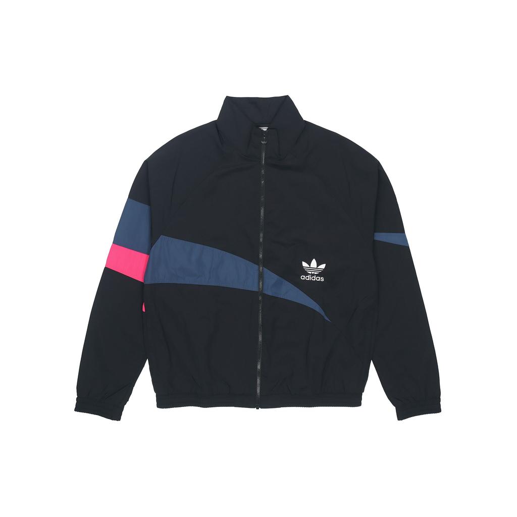 Adidas Originals Trefoil TS Track Top With Logo Print Contrast Sports Jacket Men Jackets Black H46698