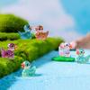 150Pcs Mini Glitter Duck Figurine Colorful Duck Resin Statue Miniature Animal Ornament Micro Landscape Dollhouse Fairy Garden Decoration Party Favors