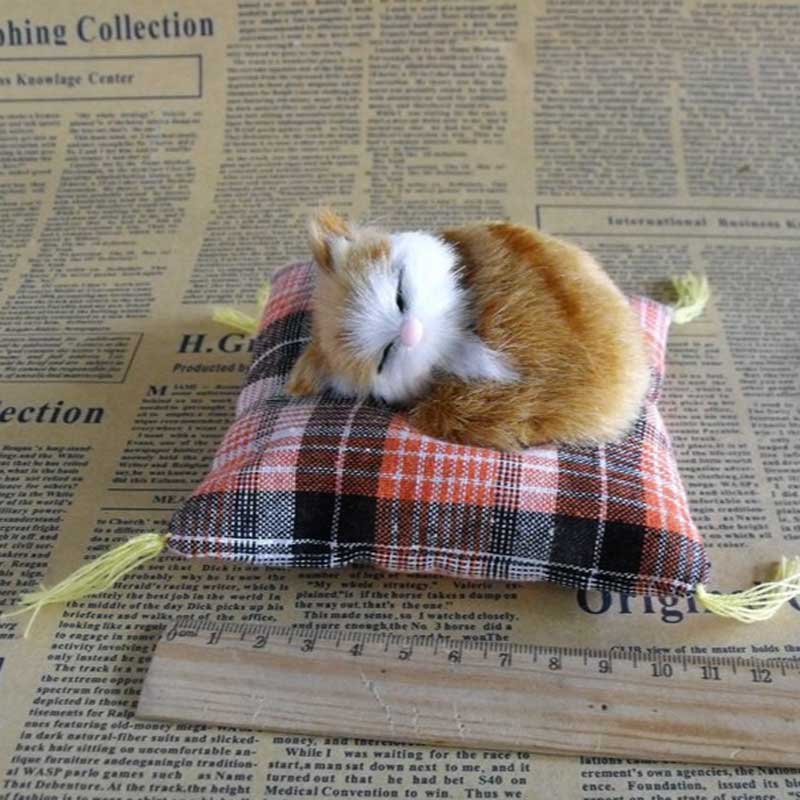 Имитация игрушки для кошек Украшения Имитация животных Цветок Кошка Ткань Подушка Кошачий сон Кошка Настольная кукла Украшения