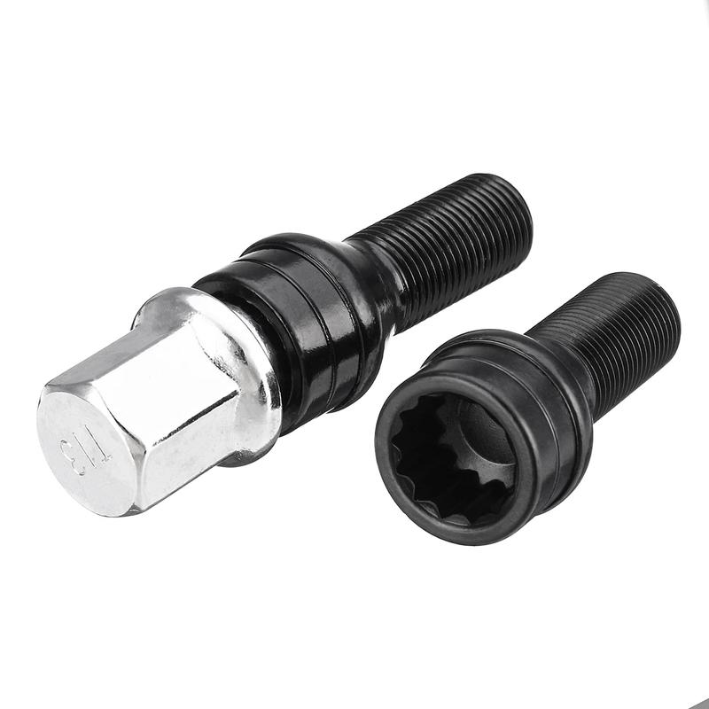 M14 x 1.25 Car Wheel Locking Bolts Wheel Hub Nut Anti-Theft Screw with Key Car Anti-Theft Screw for BMW- R50 1 2 3 4 5 6
