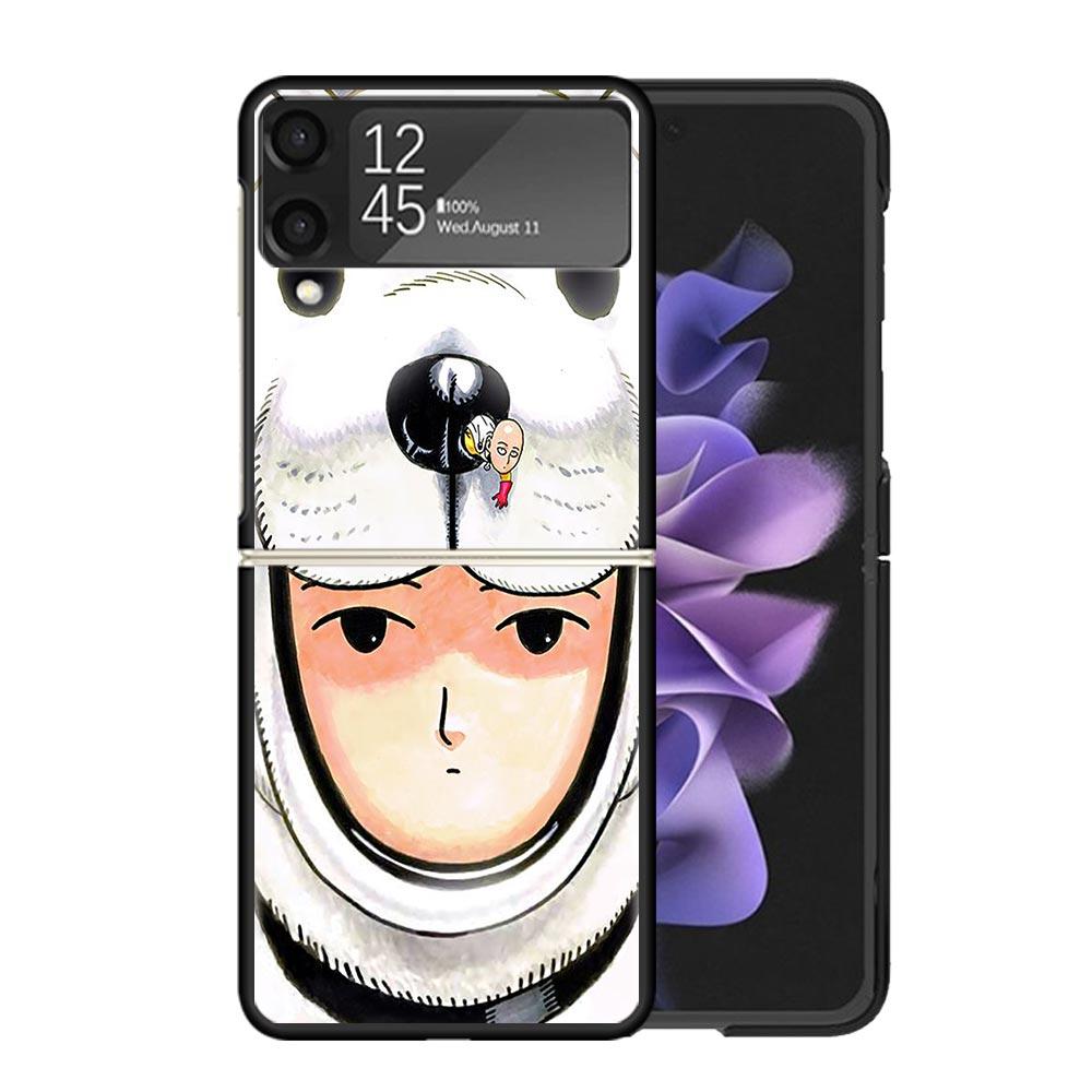 Anime One-Punch Man Clear Phone Case For Samsung Z Flip 7 6 5 4 3 Galaxy ZFlip7 ZFlip6 ZFlip5 ZFlip4 ZFlip3 5G Print Cover Z Fli