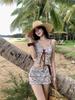 Premium three-piece skirt swimsuit female sexy babes casual vacation beautiful bikini BIKINI