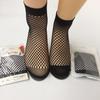 Breathable Women's Summer Mesh Short Socks - Sweat-Absorbent, Stylish Fishing Mesh Design