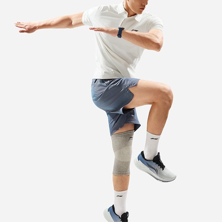 Li Ning Fitness Series Letter Logo Удобная универсальная дышащая спортивная рубашка-поло для мужчин, топы цвета Off-White APLU005-2