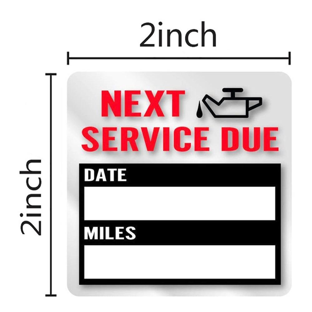 Съемные наклейки для напоминания о замене масла для окна, не оставляющие следов, сервисные наклейки для автомобиля 100 шт.