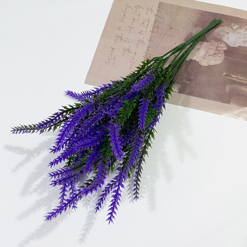 Пластиковый искусственный цветок лаванда поддельный цветочный горшок украшение имитация водного растения свадебное украшение реквизит