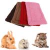 Blanket Mat Hamster Rabbit Cat Kitten House Pad Quilt Double Sided Fleece Warm Nest Bedding Cover