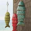 Wind Chimes Colored Fish Wind Chimes Outdoor Metal Pendant Ornaments Crafts Home Window Garden Decoration-Qahk