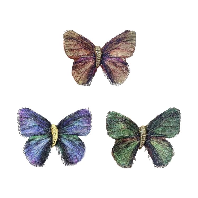 Стильная вышитая брошь-бабочка Женская одежда Декор Булавка для шарфа Аксессуар Украшение для костюмов и шарфов