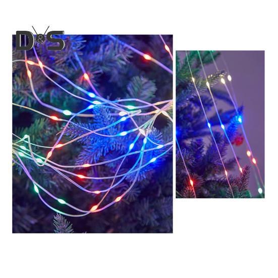 Рождественская елка каскадные мерцающие огни 8 режимов Регулируемая функция таймера Водонепроницаемый Простая установка каскадные мерцающие огни для елки