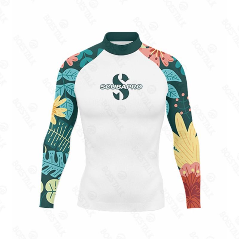 Mens Long Sleeve UV Protection Rash Guard Snorkeling Diving Surfing Summer Water Sports