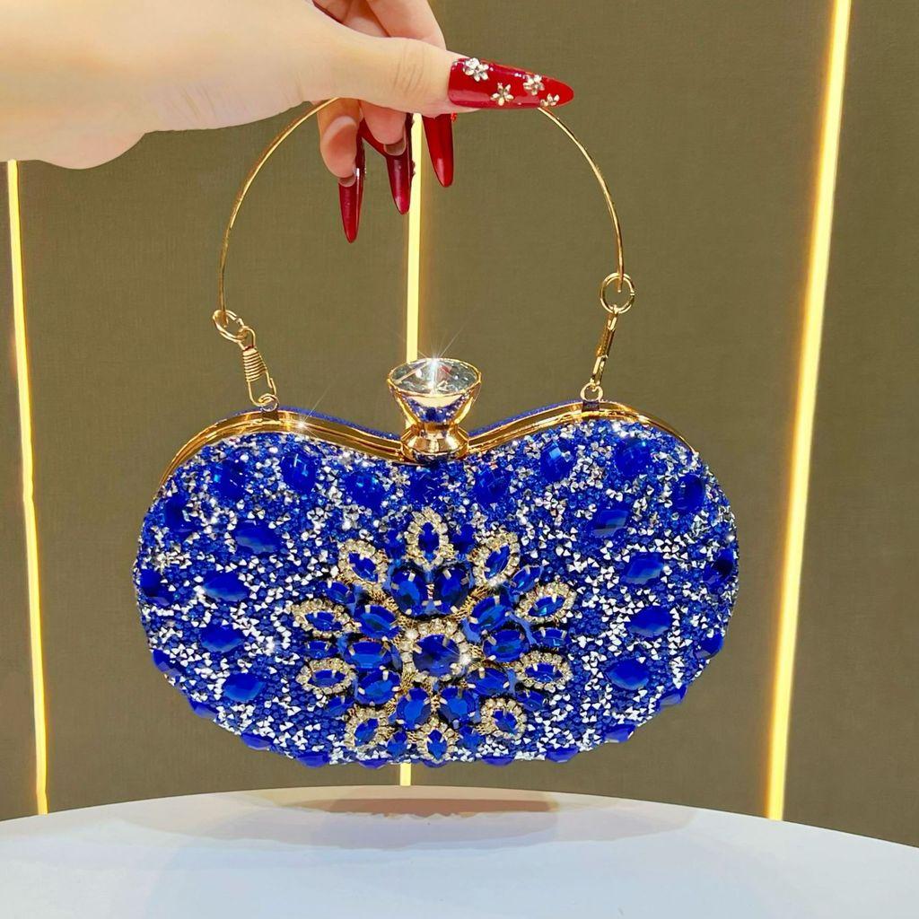 Evening Clutch Bag With Diamond Embellishments For Formal Parties And Ladies Events