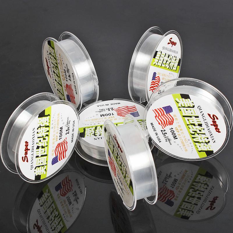 SOUGAYILANG 100 м нейлоновая леска 0,6-8,0 супер прочная прозрачная фторуглеродная рыболовная снасть