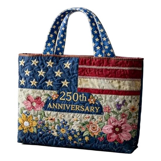 Сумка-тоут к 250-летию США, Сумка-шоппер ко Дню Независимости, Красно-бело-синяя сумка для покупок, Многоразовая патриотическая сумка в подарок на 4 июля