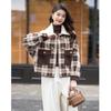 Женский клетчатый жакет Mokana с лацканами и длинными рукавами