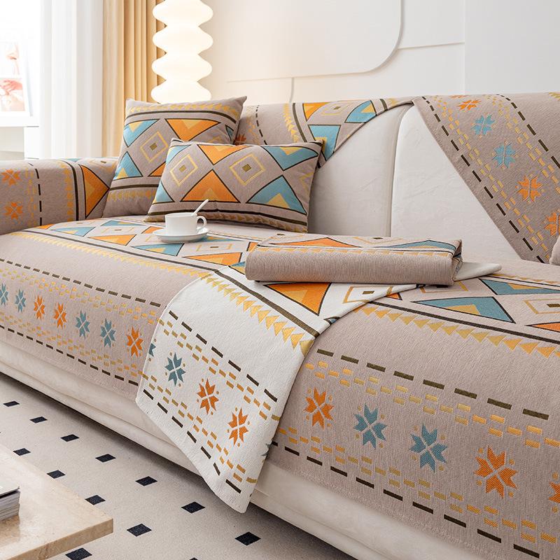 Чехол для дивана Bohemian, универсальный нескользящий коврик для дивана, устойчивый к царапинам, подходит для домашних животных, защитный чехол, 1, 2, 3, 4 л