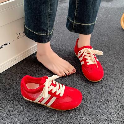 Летние немецкие тренировочные кроссовки женские 2025 новые популярные ретро сетчатые дышащие универсальные повседневные кеды Форрест Гамп белые кроссовки