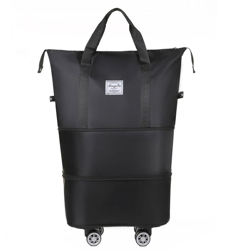 Expandable Wet/Dry Separation Luggage Bag with Universal Wheels - Large Capacity & Splash-Proof for Business Trips & Fitness Travel