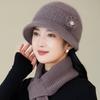 Hat Women's Winter Warm Bucket Hat Wool Hat Basin Hat