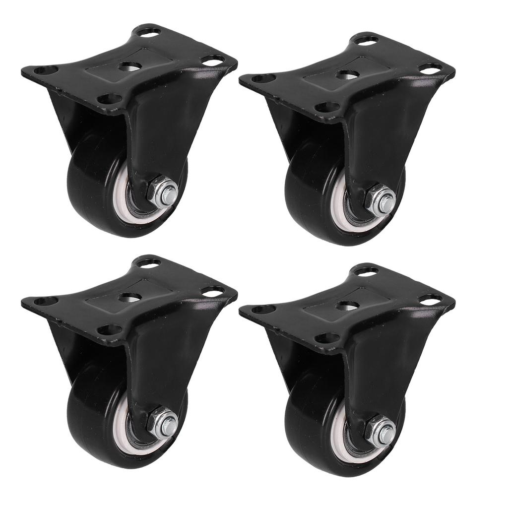 4pcs Heavy Duty Caster Wheel 40mm Diameter Caster Accessory for Carts Case Toolbox Black